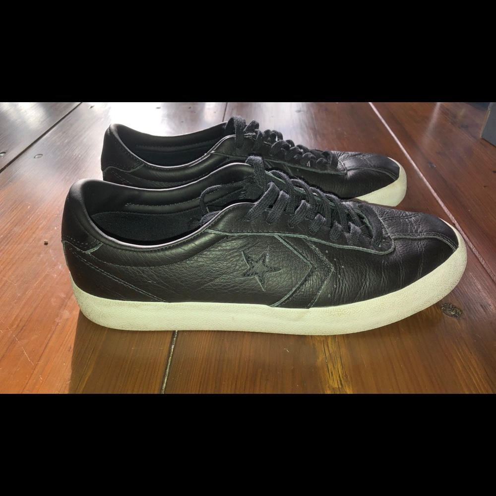 Black Leather Converse All Star Sneakers
